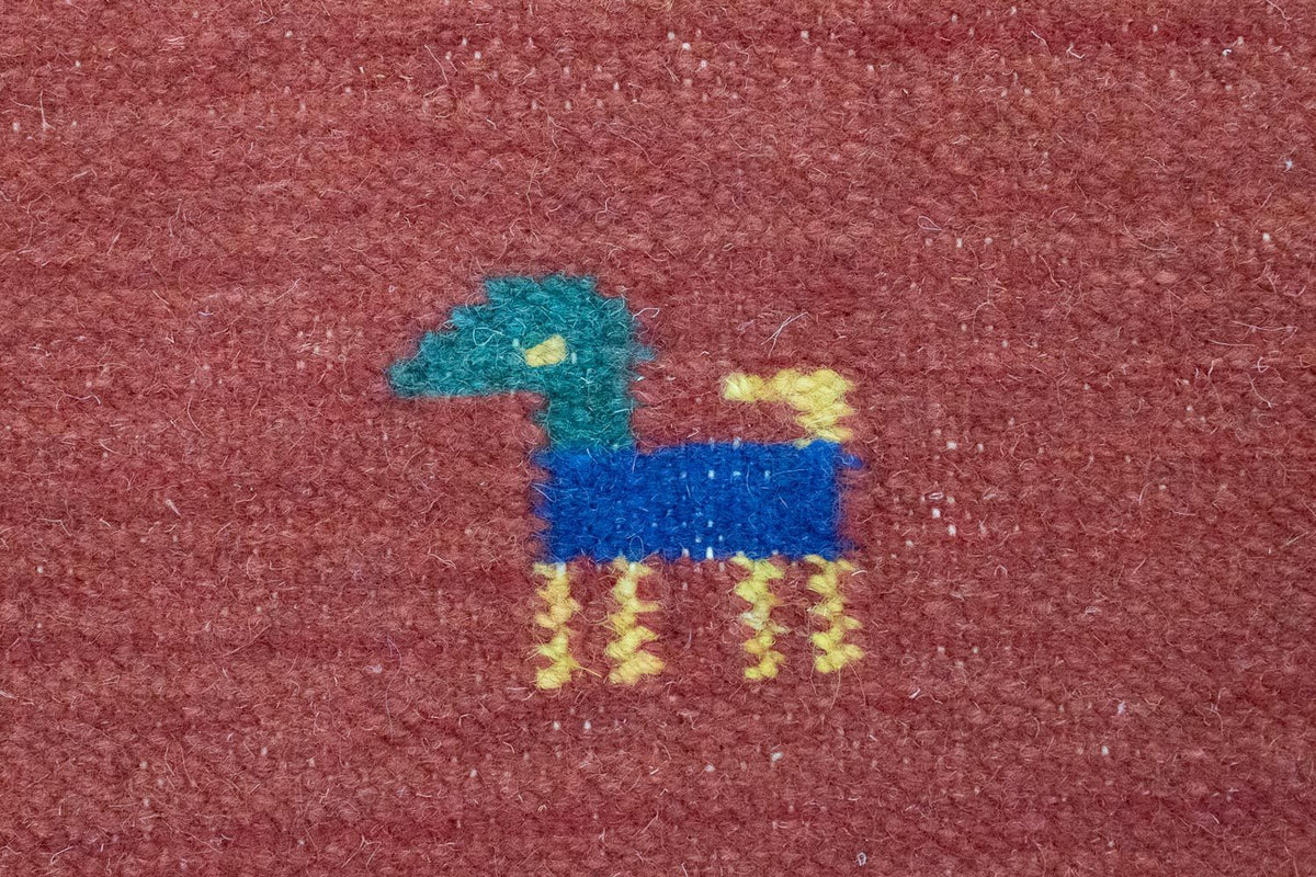 Kelim matta - trendig - 200 x 140 cm - orange