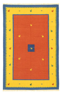 Kelim matta - trendig - 300 x 200 cm - orange