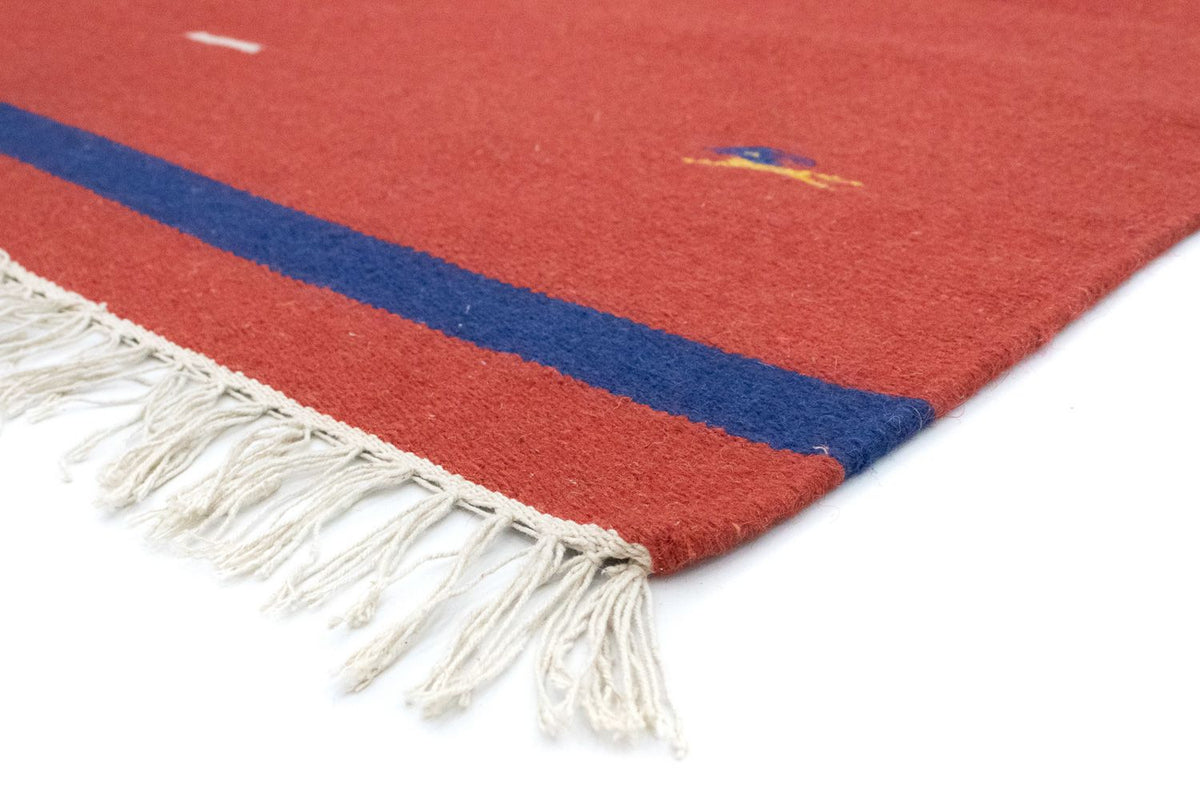 Kelim matta - trendig - 180 x 120 cm - röd