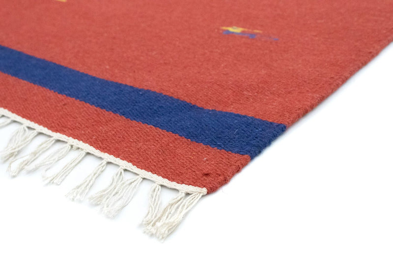 Kelim matta - trendig - 180 x 120 cm - röd