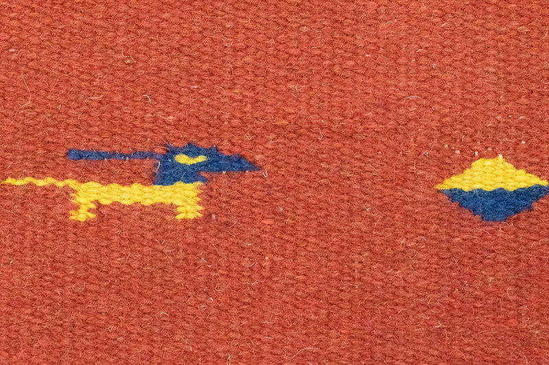 Kelim matta - trendig - 200 x 140 cm - röd