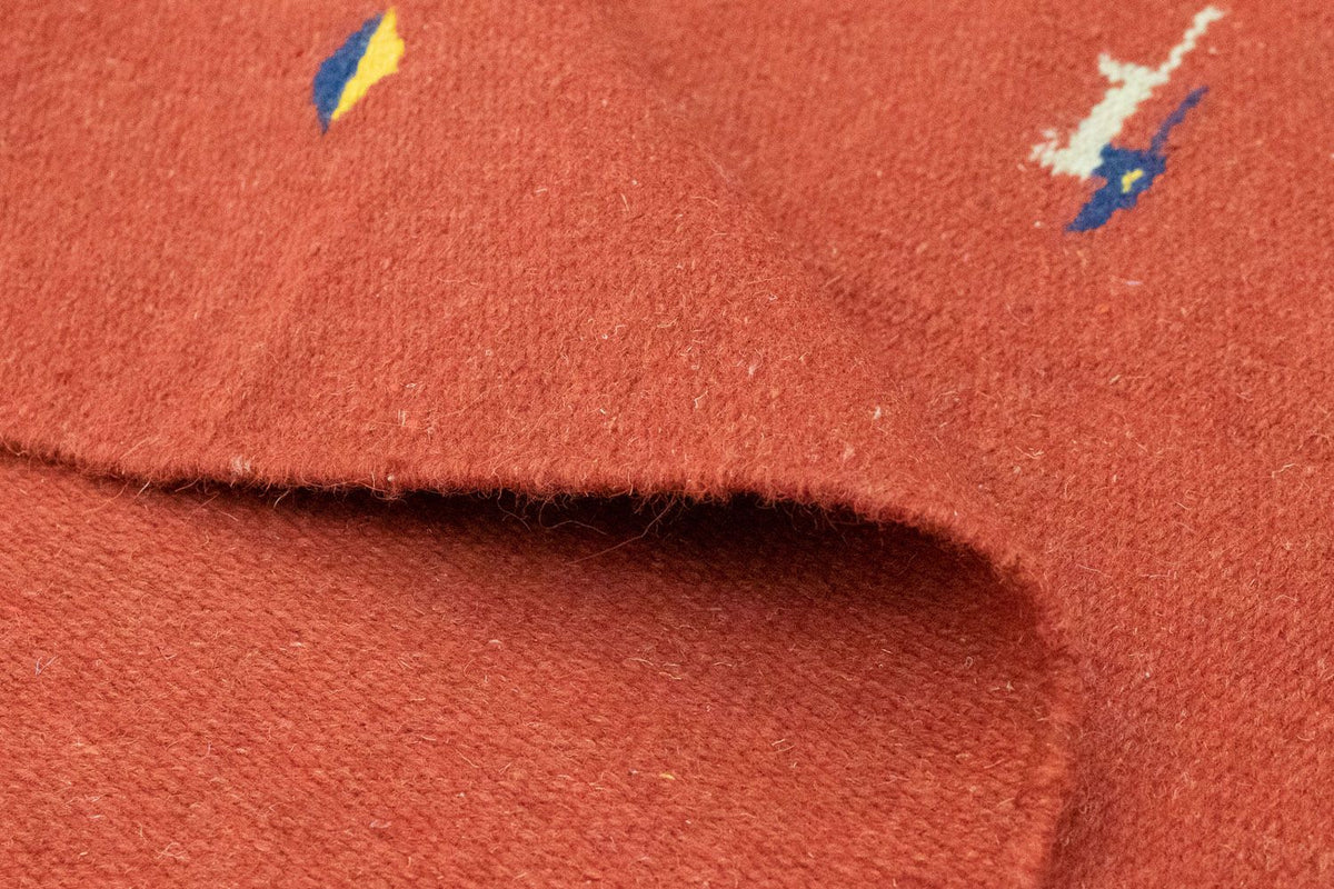 Kelim matta - trendig - 200 x 140 cm - röd