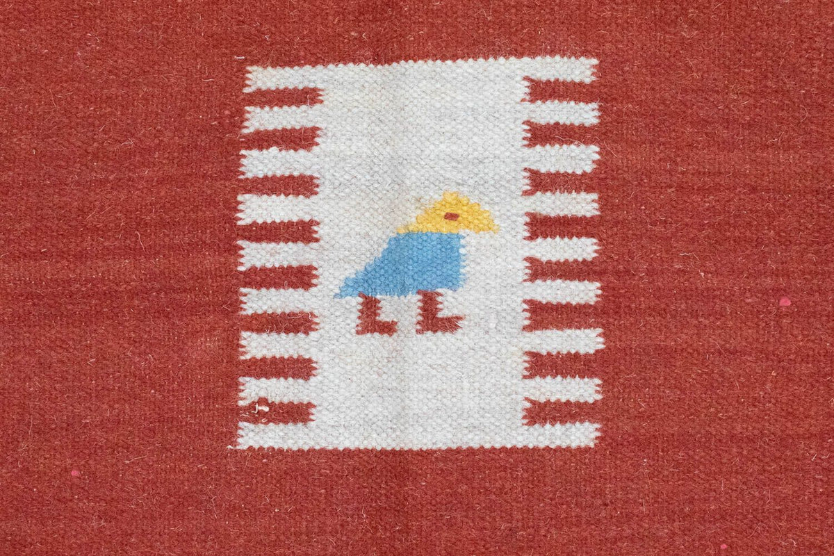 Kelim matta - trendig - 200 x 140 cm - röd