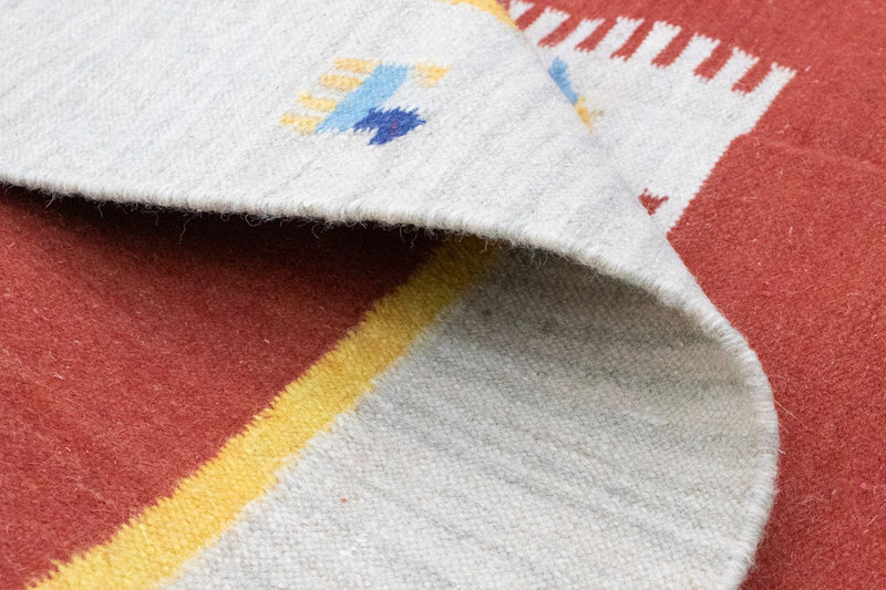 Kelim matta - trendig - 200 x 140 cm - röd