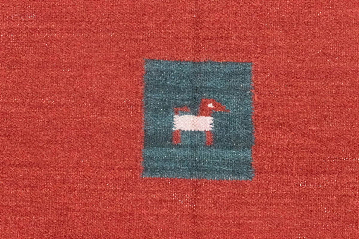 Kelim matta - trendig - 200 x 140 cm - röd