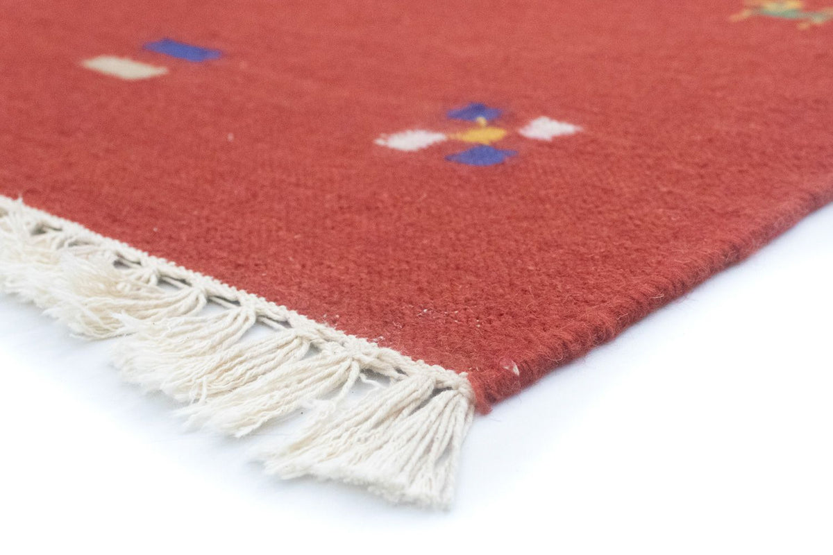 Kelim matta - trendig - 200 x 140 cm - röd