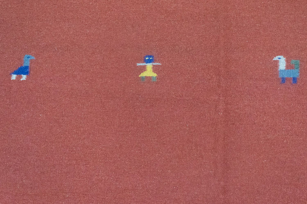 Kelim matta - trendig - 200 x 140 cm - orange