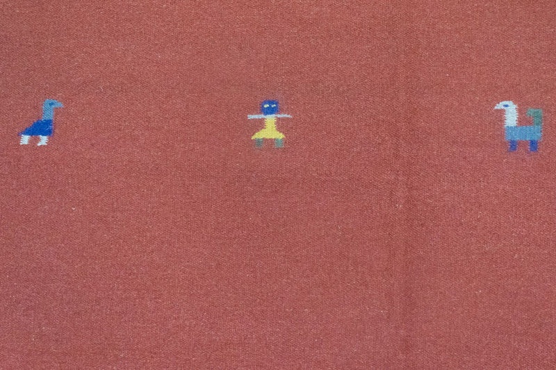 Kelim matta - trendig - 200 x 140 cm - orange