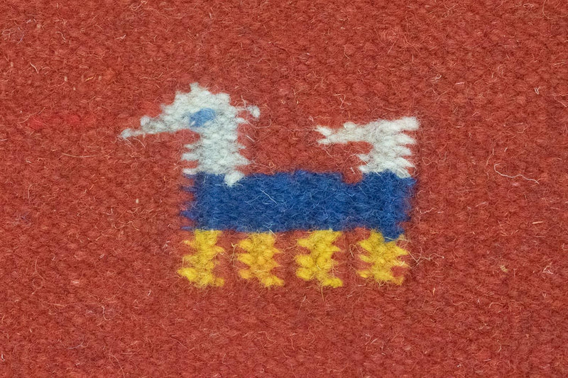 Kelim matta - trendig - 200 x 140 cm - röd