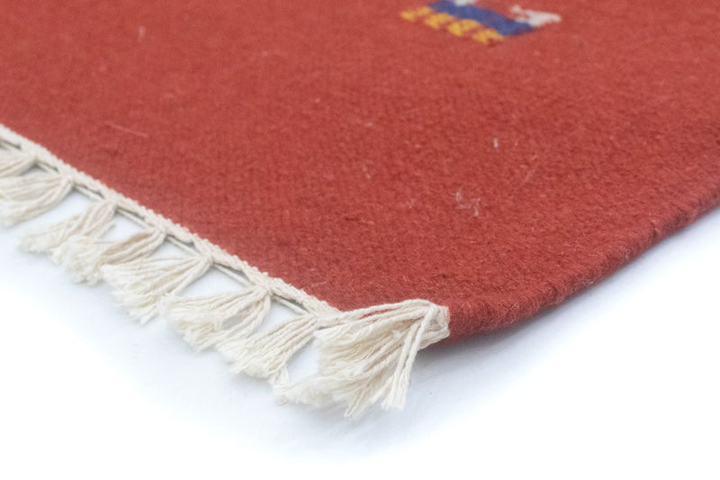Kelim matta - trendig - 200 x 140 cm - röd