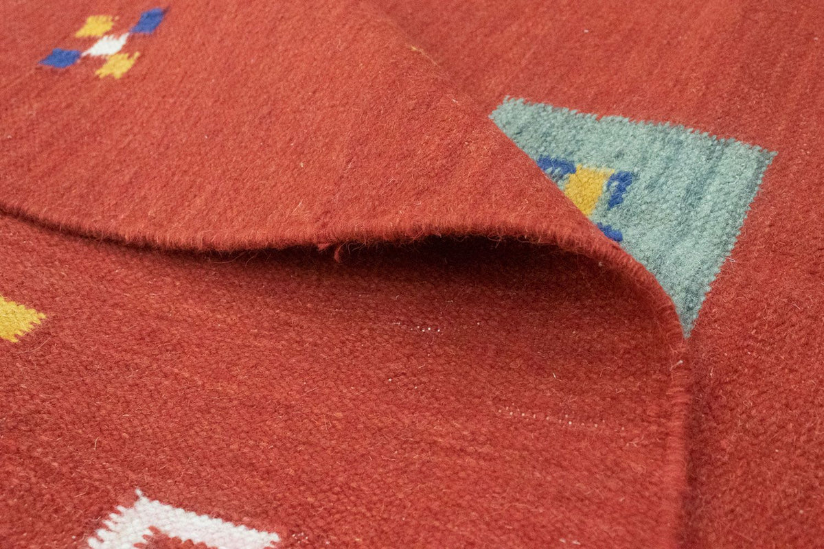 Kelim matta - trendig - 200 x 140 cm - röd