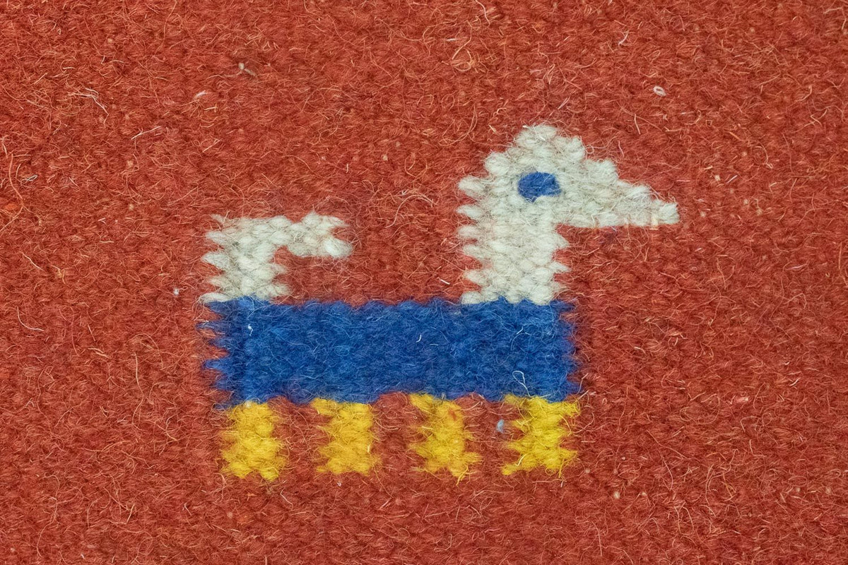 Kelim matta - trendig - 200 x 140 cm - orange