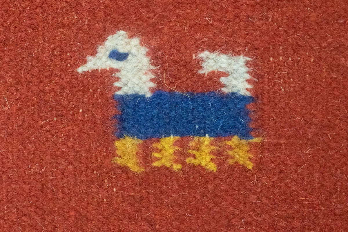 Kelim matta - trendig - 200 x 140 cm - röd