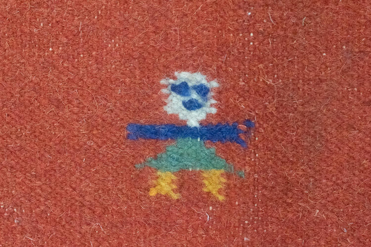 Kelim matta - trendig - 200 x 140 cm - orange