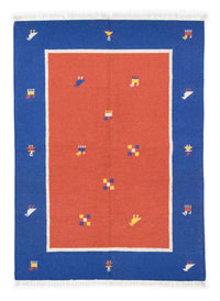 Kelim matta - trendig - 200 x 140 cm - orange