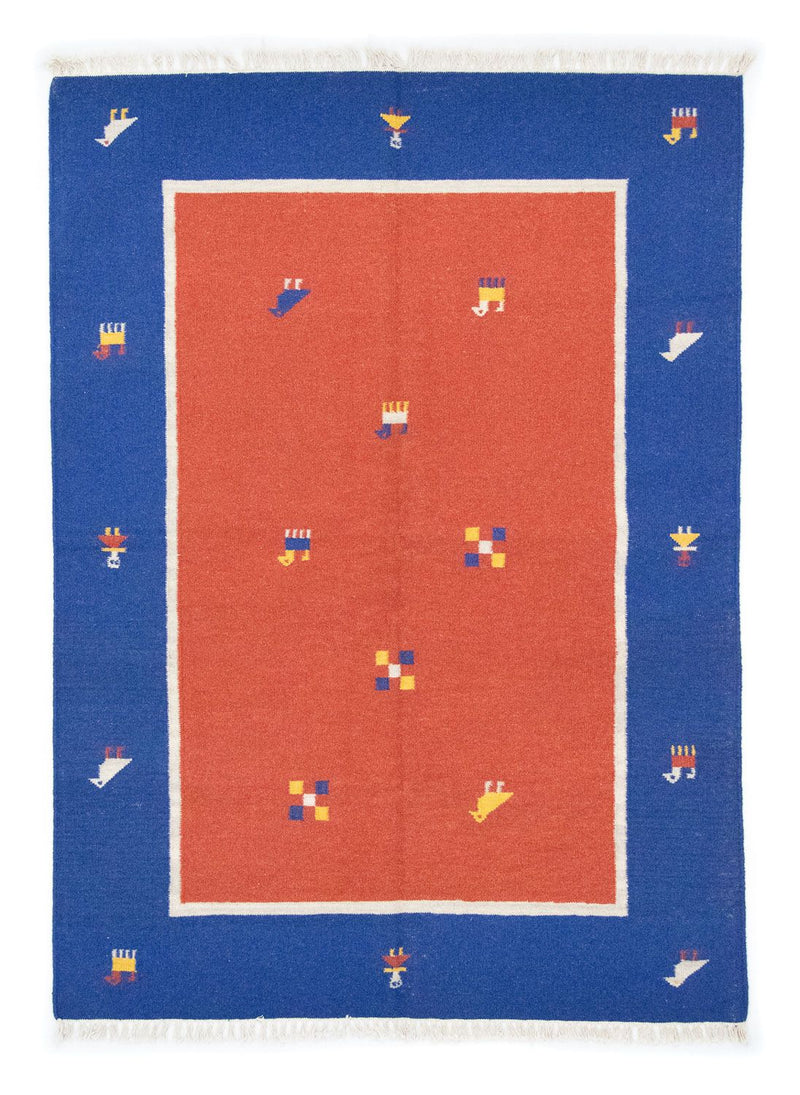 Kelim matta - trendig - 200 x 140 cm - orange