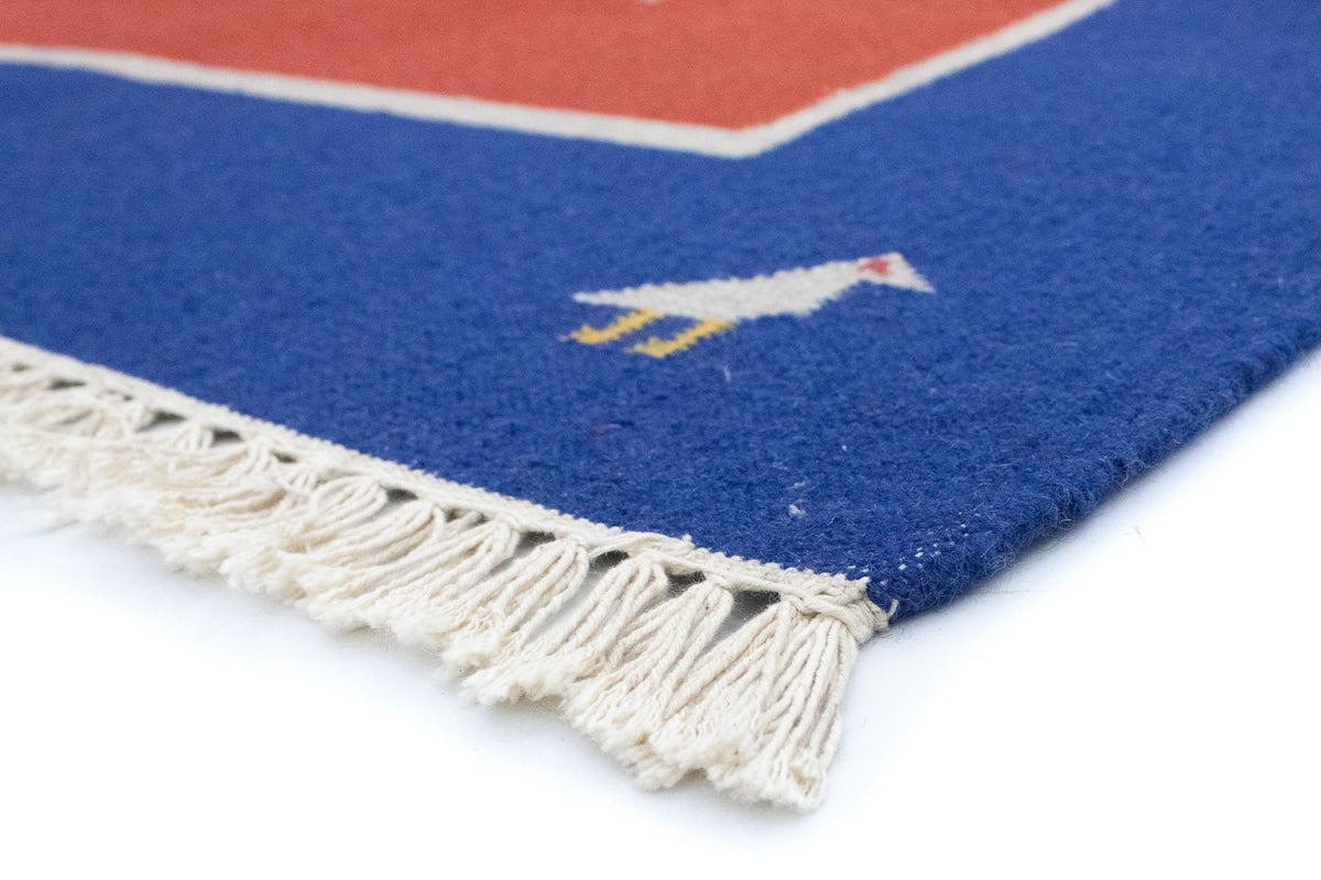 Kelim matta - trendig - 200 x 140 cm - orange