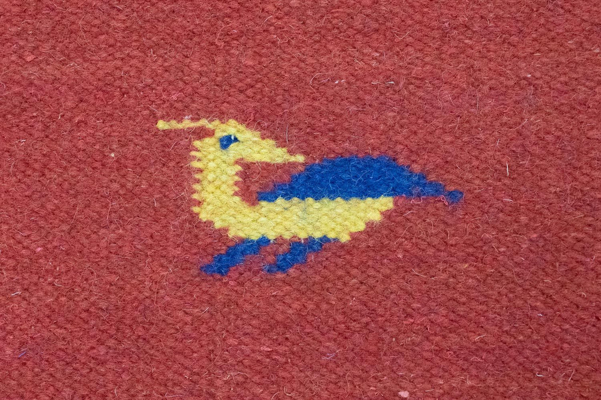 Kelim matta - trendig - 200 x 140 cm - röd