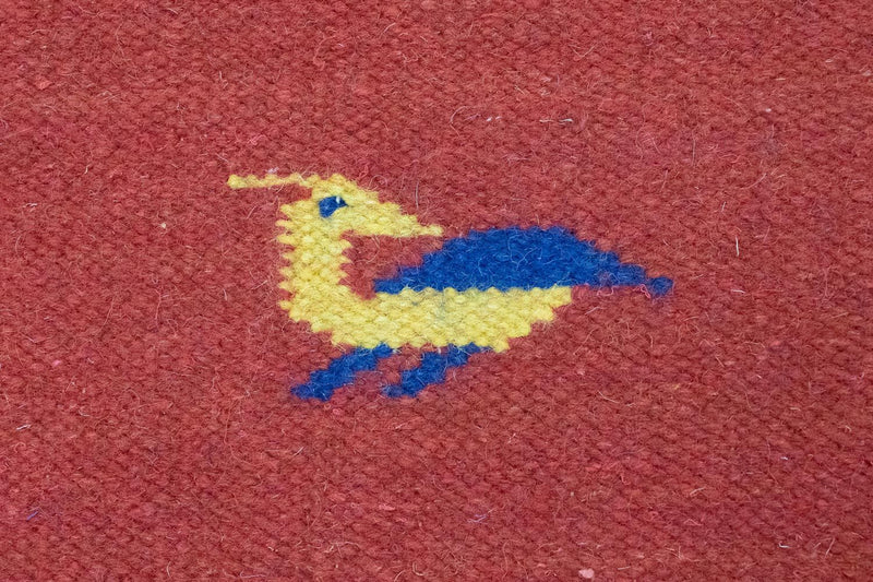 Kelim matta - trendig - 200 x 140 cm - röd