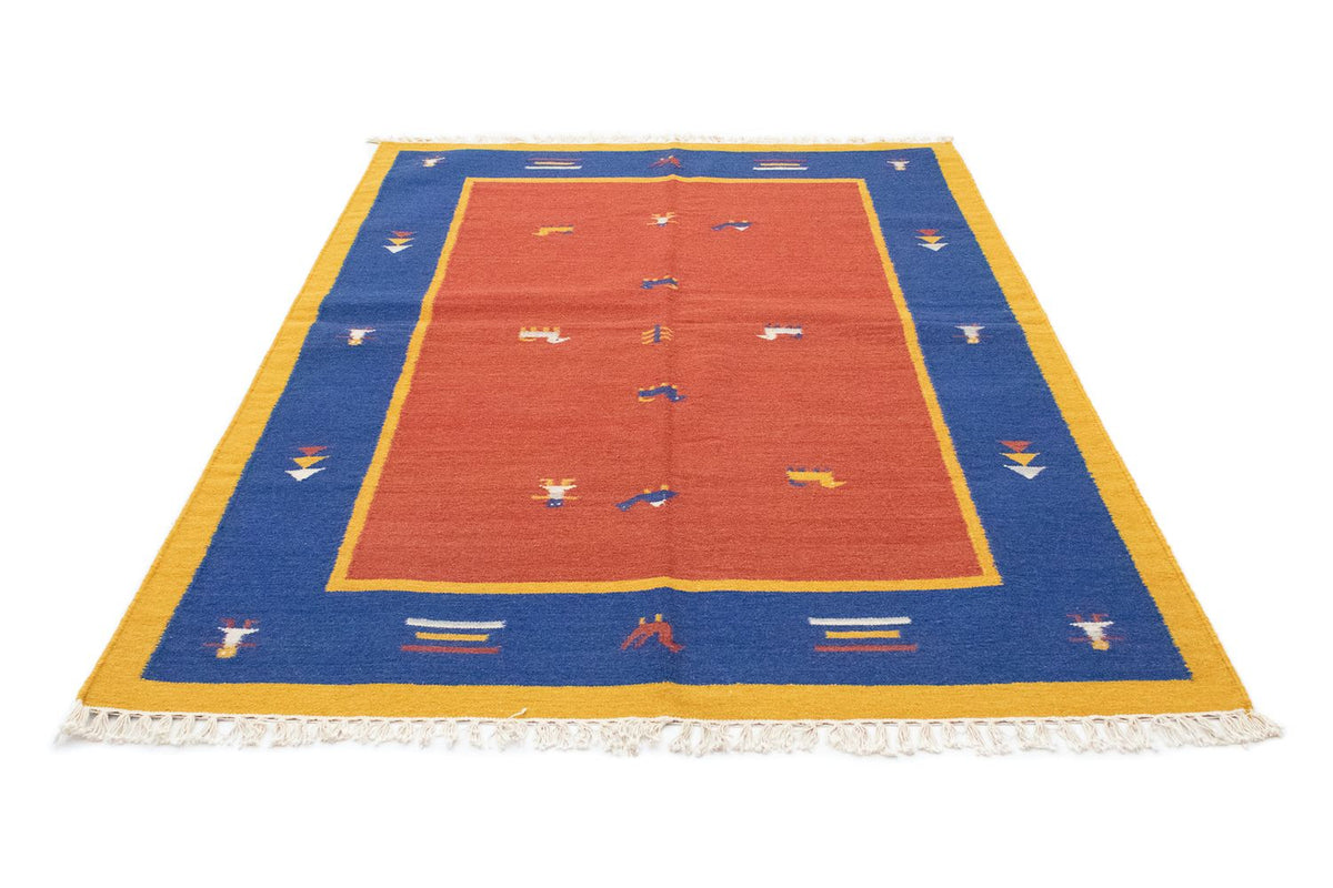 Kelim matta - trendig - 200 x 140 cm - orange