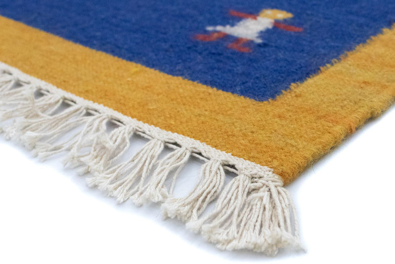 Kelim matta - trendig - 200 x 140 cm - orange