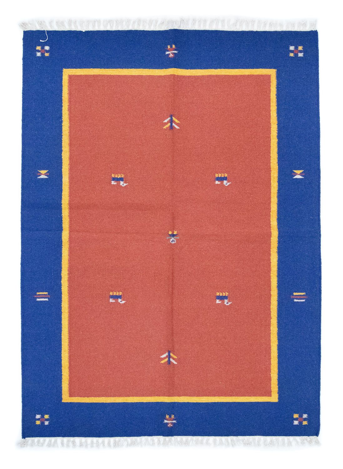 Kelim matta - trendig - 200 x 140 cm - röd