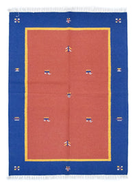 Kelim matta - trendig - 200 x 140 cm - röd