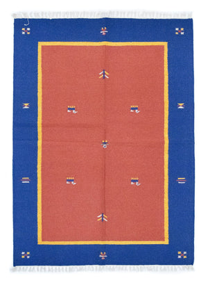 Kelim matta - trendig - 200 x 140 cm - röd