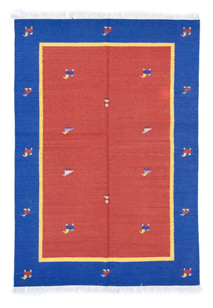 Kelim matta - trendig - 200 x 140 cm - röd