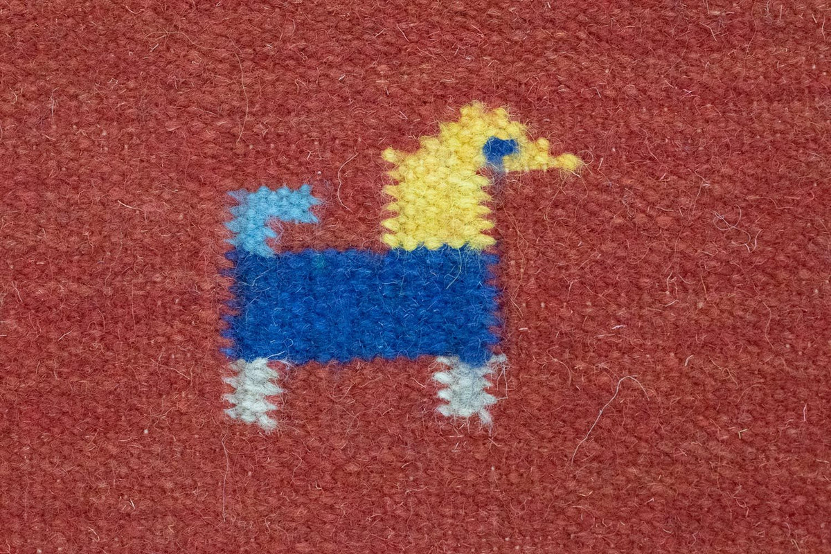 Kelim matta - trendig - 200 x 140 cm - röd