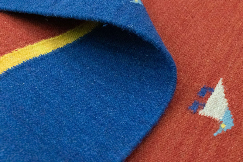 Kelim matta - trendig - 200 x 140 cm - röd