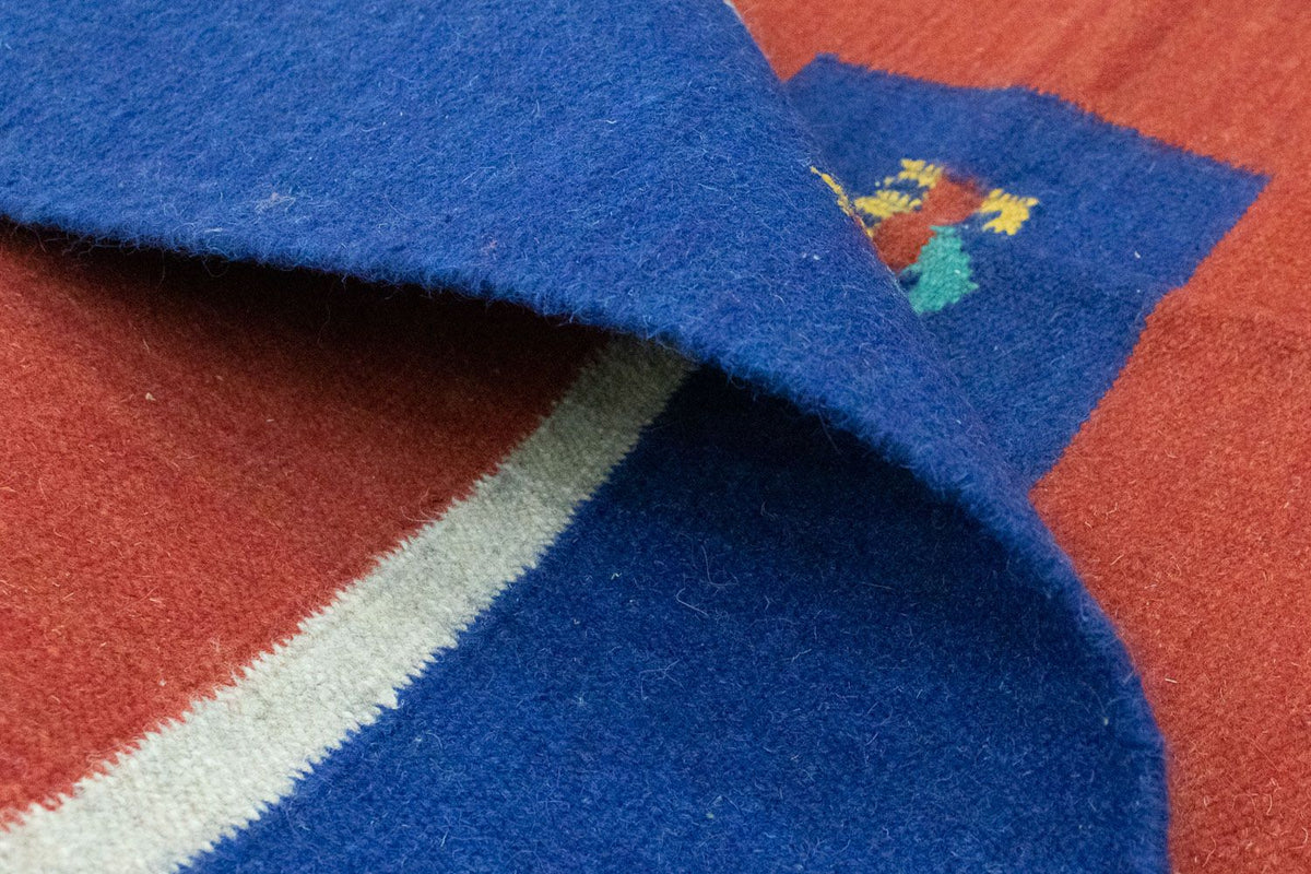 Kelim matta - trendig - 200 x 140 cm - röd