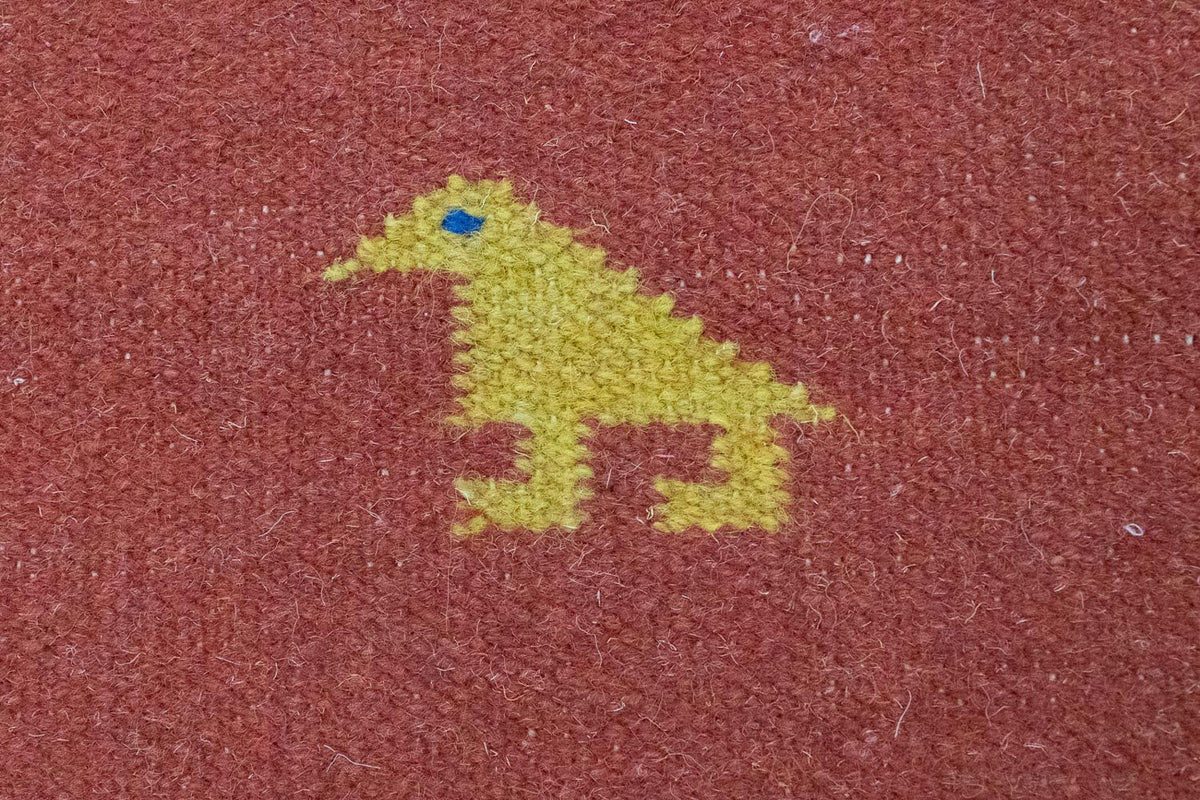 Kelim matta - trendig - 200 x 140 cm - orange