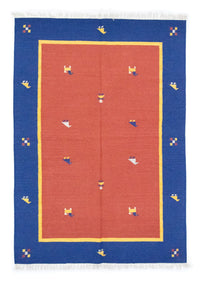 Kelim matta - trendig - 200 x 140 cm - orange