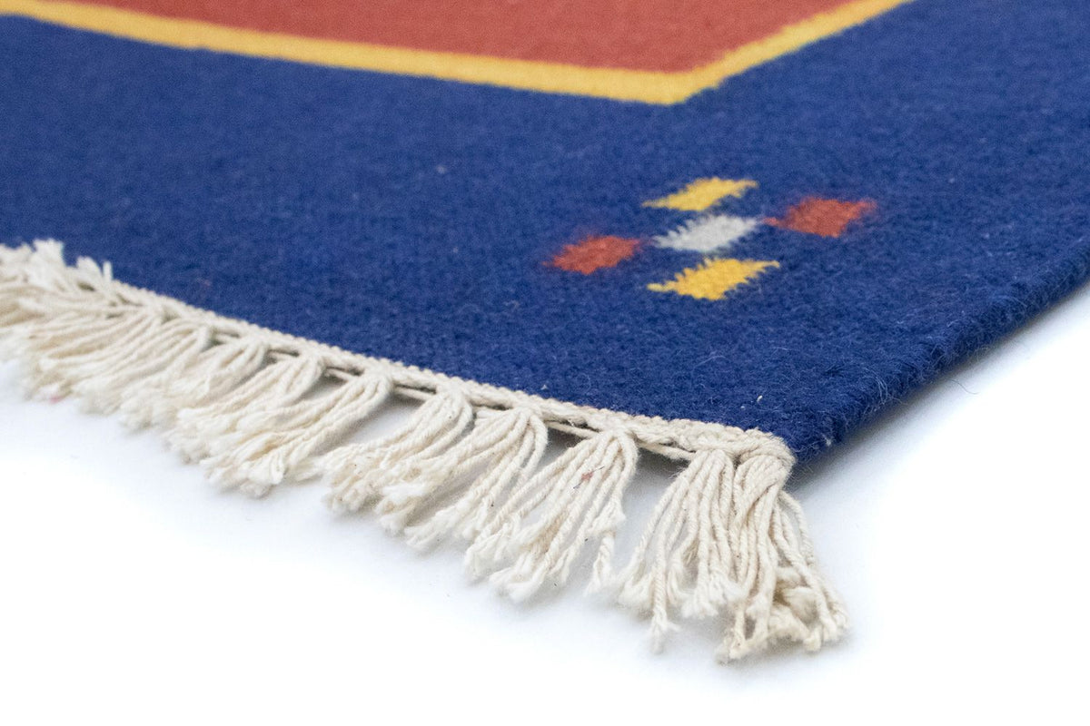 Kelim matta - trendig - 200 x 140 cm - orange