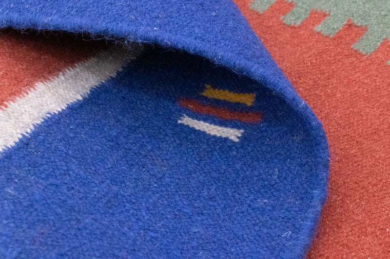 Kelim matta - trendig - 200 x 140 cm - orange