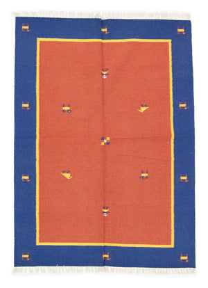 Kelim matta - trendig - 200 x 140 cm - orange