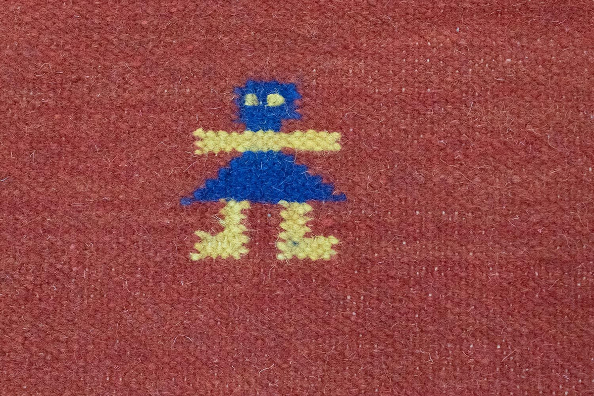 Kelim matta - trendig - 200 x 140 cm - orange