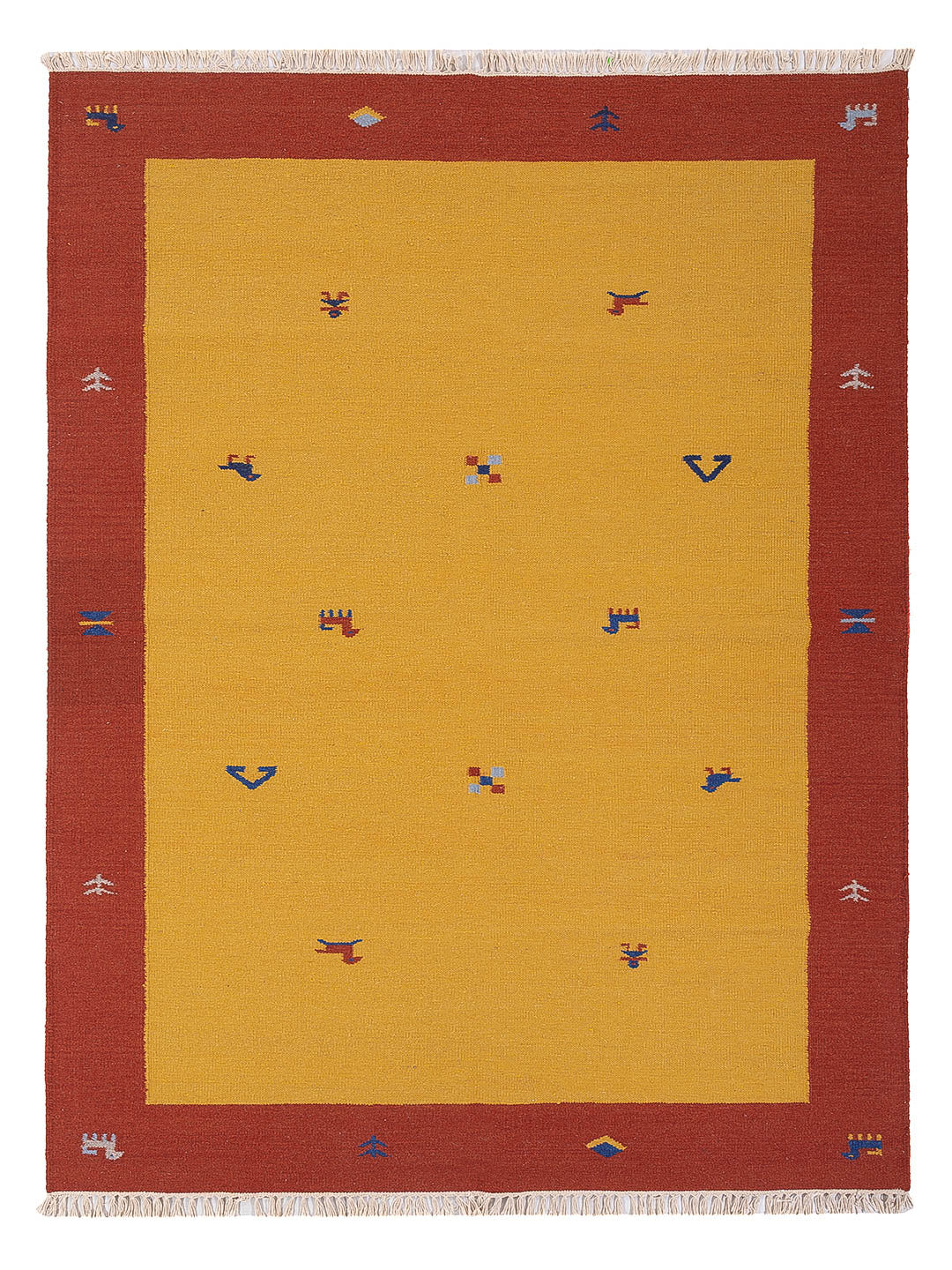 Kelim Teppich - Trendy - 240 x 170 cm - senfgelb