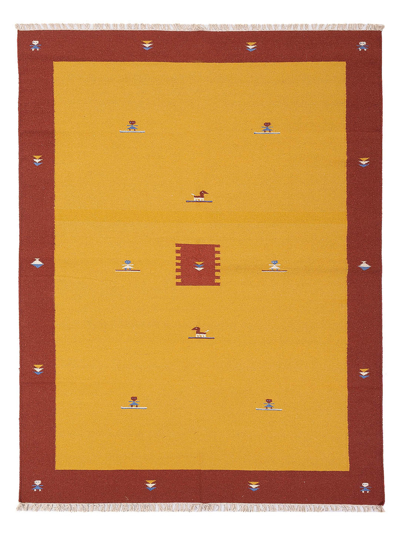 Kelim matta - trendig - 240 x 170 cm - karamell