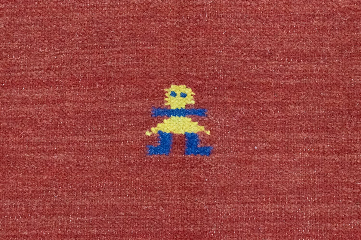 Kelim matta - trendig - 200 x 140 cm - röd