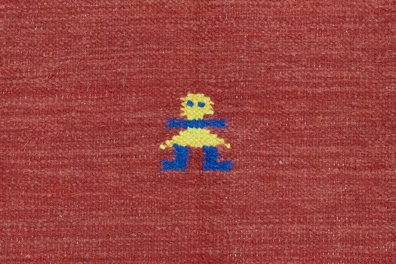 Kelim matta - trendig - 200 x 140 cm - röd