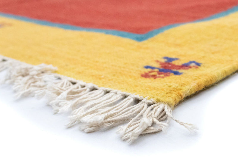 Kelim matta - trendig - 200 x 140 cm - röd