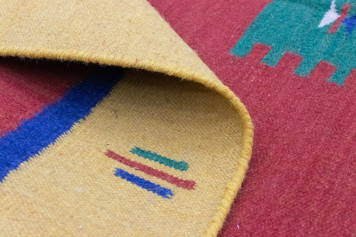 Kelim matta - trendig - 200 x 140 cm - orange