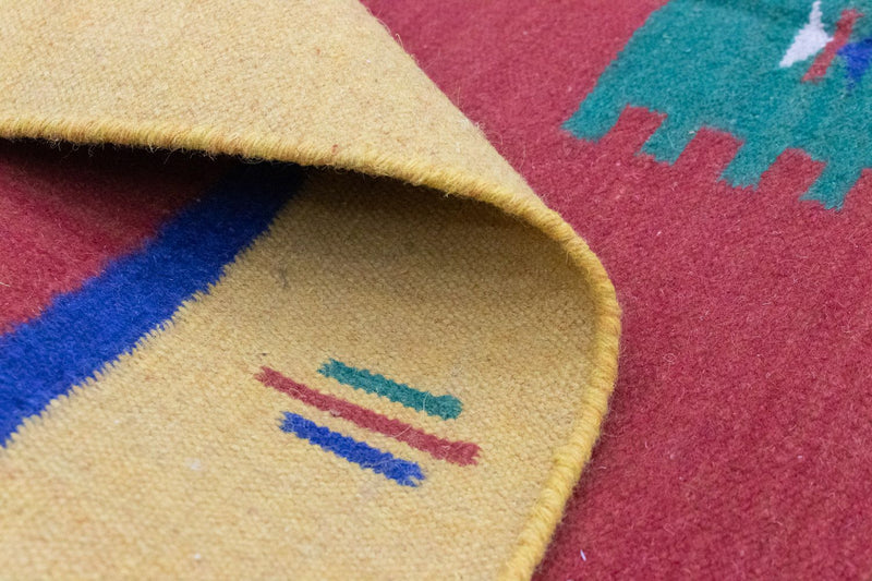 Kelim matta - trendig - 200 x 140 cm - orange