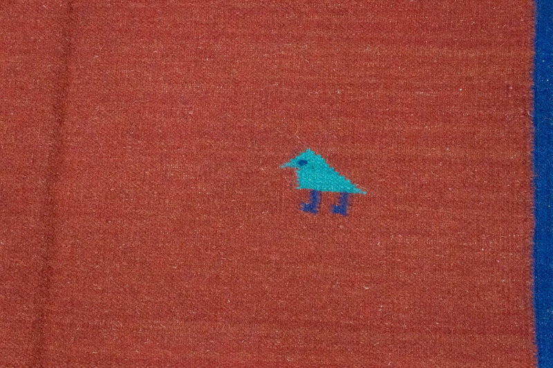 Kelim matta - trendig - 200 x 140 cm - orange