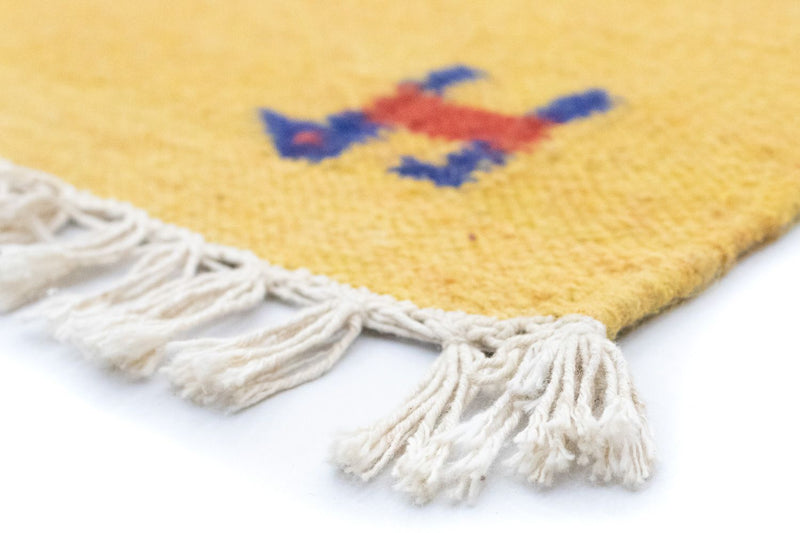 Kelim matta - trendig - 200 x 140 cm - orange