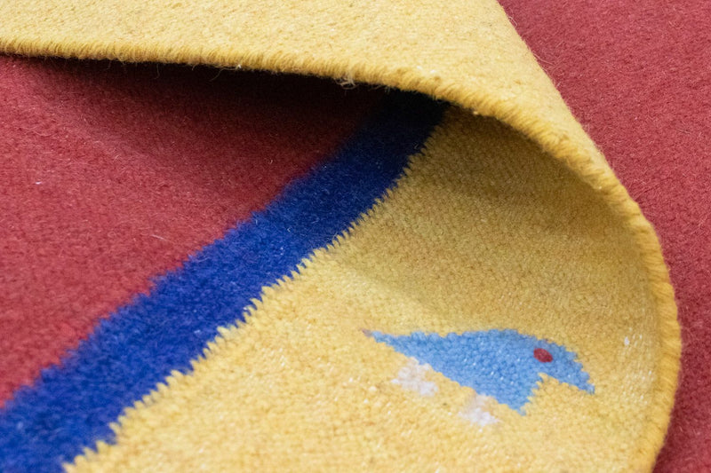 Kelim matta - trendig - 200 x 140 cm - röd