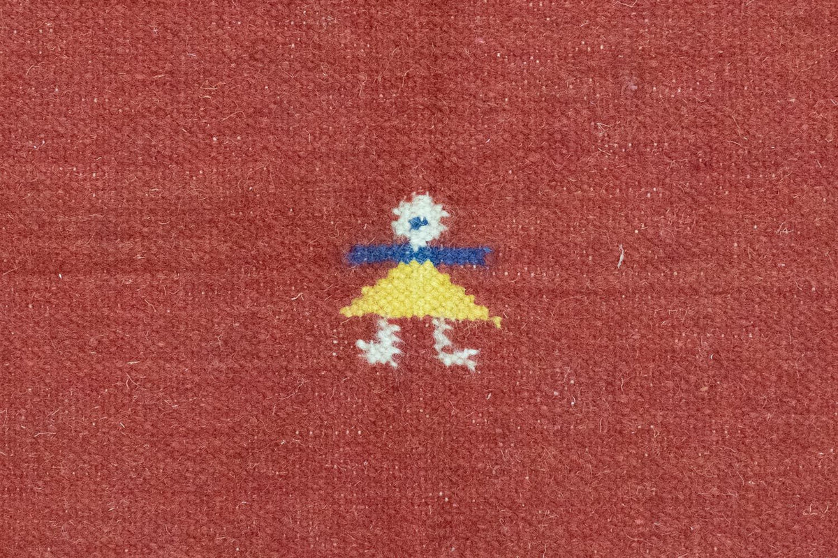 Kelim matta - trendig - 200 x 140 cm - orange