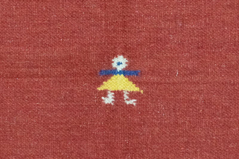 Kelim matta - trendig - 200 x 140 cm - orange